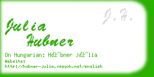 julia hubner business card