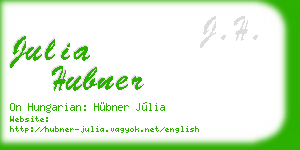 julia hubner business card